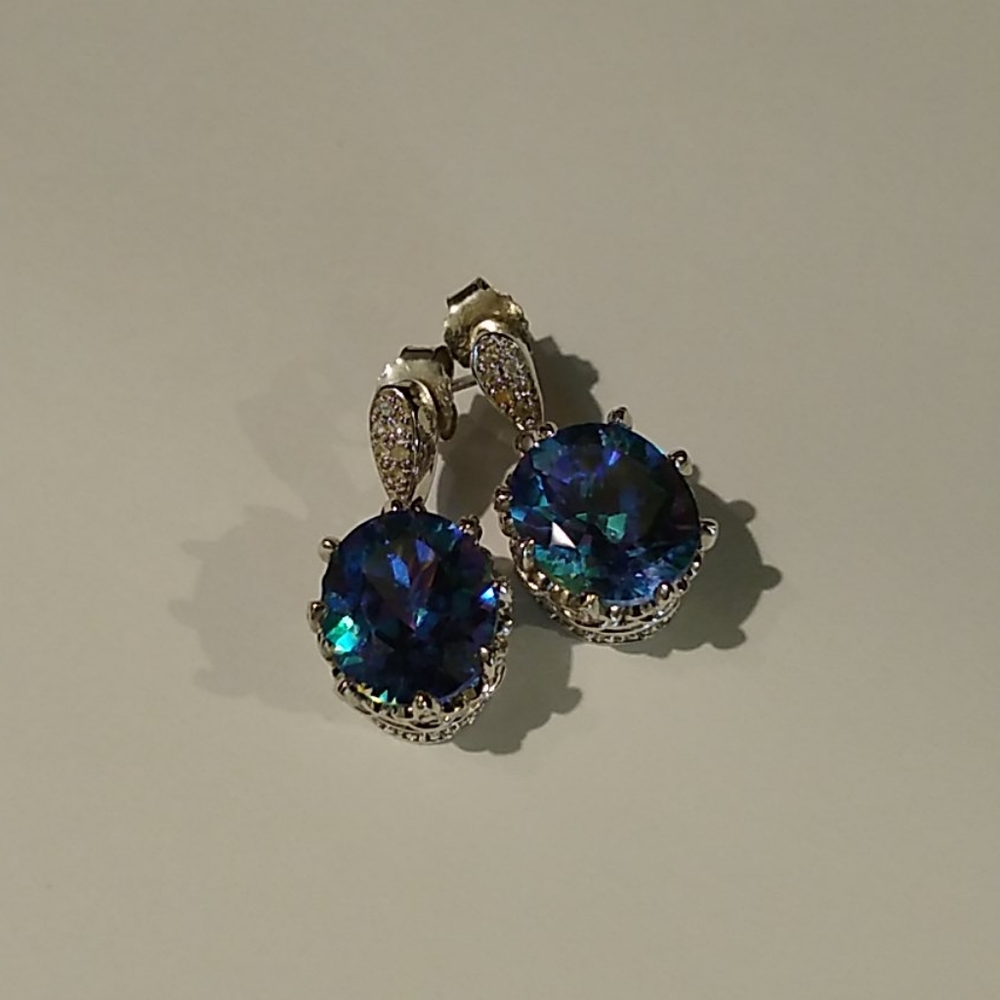 Sterling Silver Mystic Topaz Earrings